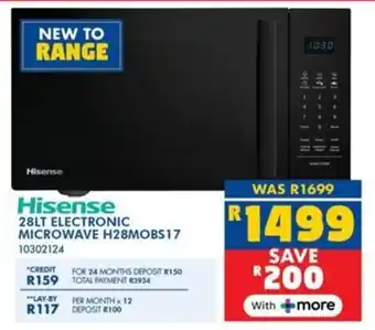 Russells Hisense electronic microwave offer