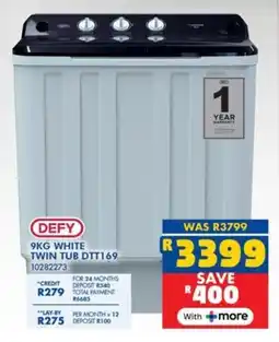 Russells Defy white twin tub offer