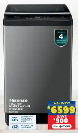 Russells Hisense top loader washer offer