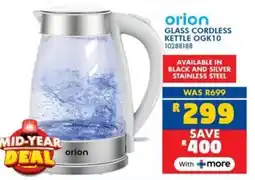 Russells Orion glass cordless kettle offer