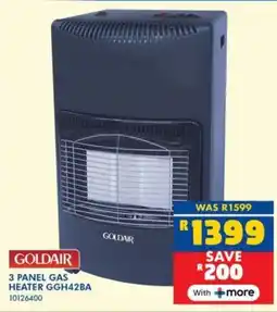 Russells Goldair 3 panel gas heater offer