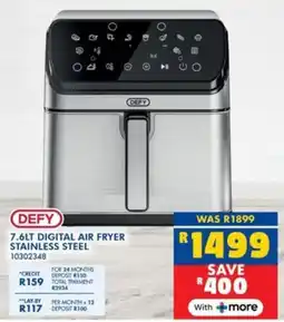 Russells Defy digital air fryer stainless steel offer