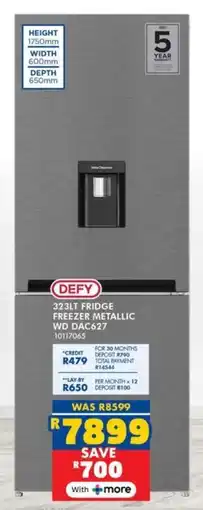 Russells Defy fridge freezer metallic offer