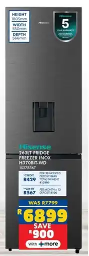 Russells Hisense fridge freezer inox offer
