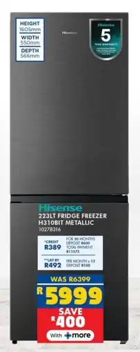 Russells Hisense fridge freezer metallic offer