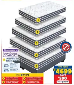 Russells Sleepmasters saturn 152cm queen bed set offer