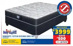 Russells Serenity 137cm double bed set offer
