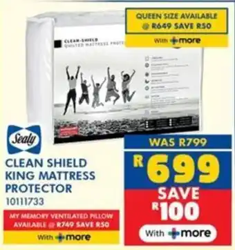 Russells Sealy clean shield king mattress protector offer