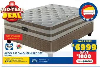 Russells Sealy argo 152cm queen bed set offer