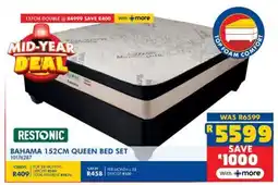 Russells Restonic bahama 152cm queen bed set offer