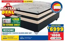 Russells Restonic bazaruto 152cm queen bed set offer