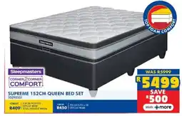 Russells Sleepmasters supreme 152cm queen bed set offer