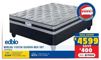 Russells Edblo berlin 152cm queen bed set offer