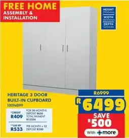 Russells Heritage 3 door built-in cupboard offer