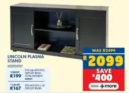 Russells Lincoln plasma stand offer