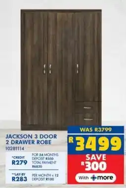 Russells Jackson 3 door 2 drawer robe offer
