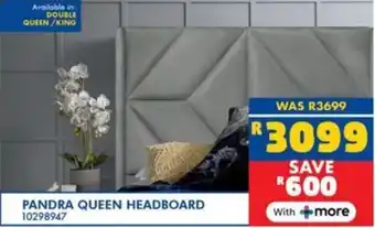 Russells Pandra queen headboard offer