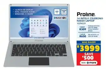 Russells Proline 14 intel celeron n4020 laptop offer