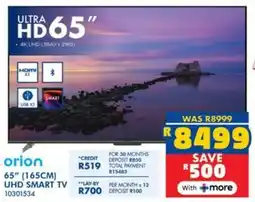 Russells Orion 65" (165cm) uhd smart tv offer