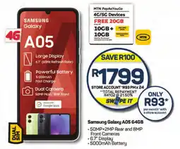Pick n Pay Hypermarket Samsung Galaxy A05 64GB offer