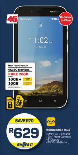 Pick n Pay Hypermarket Hisense U964 16GB offer