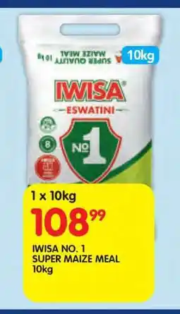Shoprite IWISA NO. 1 SUPER MAIZE MEAL 10kg offer