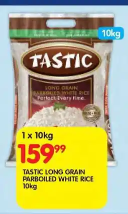 Shoprite Tastic Long Grain Parboiled White Rice 10kg offer