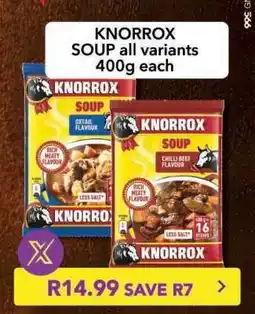 Shoprite KNORROX SOUP all variants 400g each offer