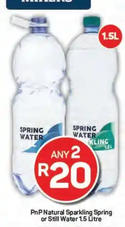 Pick n Pay PnP Natural Sparkling Spring or Still Water 1.5 Litre offer
