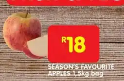 Shoprite SEASON'S FAVOURITE APPLES 1,5kg bag offer