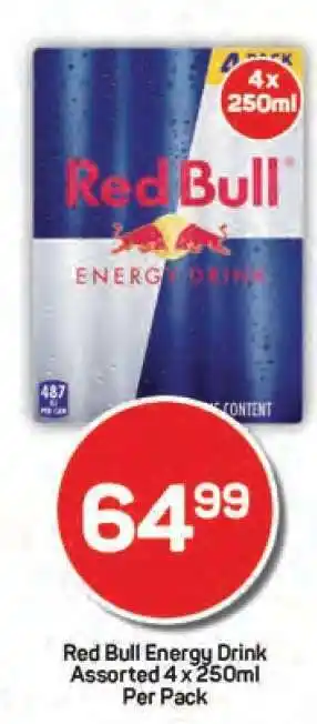 Pick n Pay Red Bull Energy Drink Assorted 4 x 250ml Per Pack offer
