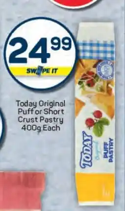 Pick n Pay Today Original Puff or Short Crust Pastry 400g Each offer