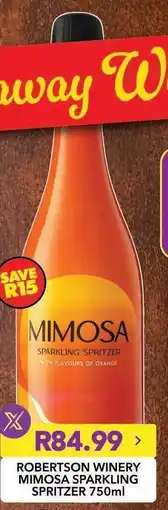 Shoprite ROBERTSON WINERY MIMOSA SPARKLING SPRITZER 750ml offer