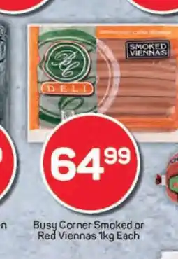 Pick n Pay Busy Corner Smoked or Red Viennas 1kg Each offer