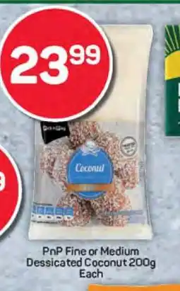 Pick n Pay PnP Fine or Medium Dessicated Coconut 200g Each offer