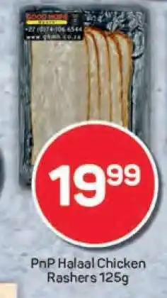 Pick n Pay PnP Halaal Chicken Rashers 125g offer