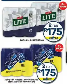 Pick n Pay Castle Lite 6 x 500ml Cans offer
