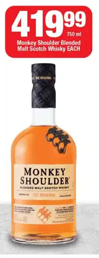 OK Liquor Monkey Shoulder Blended Malt Scotch Whisky offer