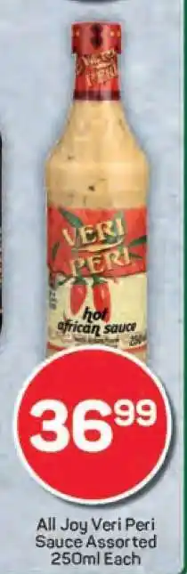 Pick n Pay All Joy Veri Peri Sauce Assorted 250ml Each offer