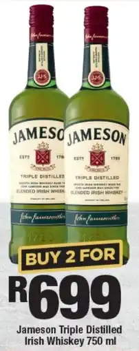 OK Liquor Jameson Triple Distilled Irish Whiskey offer