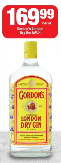 OK Liquor Gordon's London Dry Gin offer