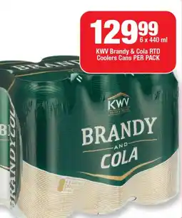 OK Liquor KWV Brandy & Cola RTD Coolers Cans offer