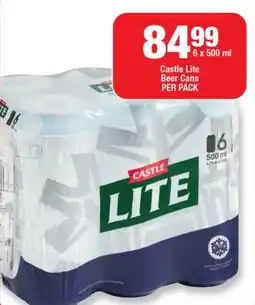 OK Liquor Castle Lite Beer Cans offer