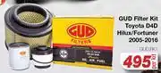 AutoZone Gud Filter Kit Toyota D4D Hilux/Fortuner 2005-2016 GUD.FK1-Per Kit offer