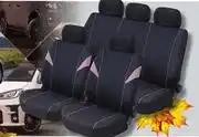 9Pce Polyester Pink Seat Cover Set FED.TY1662PK-Per Set