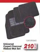 AutoZone Universal Carpet Charcoal Ribbed Mat Set CAR.PROMO-Per Set offer