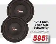 12 4Ohm Voice Coil Subwoofer STA.SSW12W5200-Each