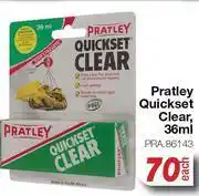 AutoZone Pratley Quickset Clear PRA.86143-36ml offer