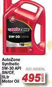 AutoZone Auto Zone Synthetic 5W-30 API SN/CF, Motor Oil AZC.5W305L-5Ltr offer