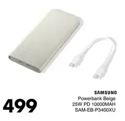 Save Hyper SAMSUNG Powerbank Beige 25W PD 10000MAH offer